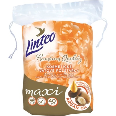 Linteo Premium Maxi тампони за почистване на грим Argan Oil 40 бр