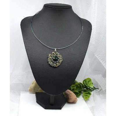 Mijabijoux Zelená rivolka s hematitem MB00367