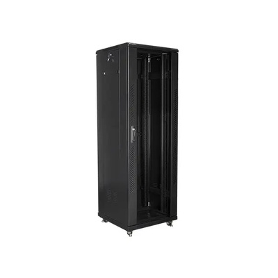 Lanberg Комуникационен шкаф, Lanberg rack cabinet 19" free-standing 37U / 600x600 self-assembly flat pack, black (FF01-6637-12B)
