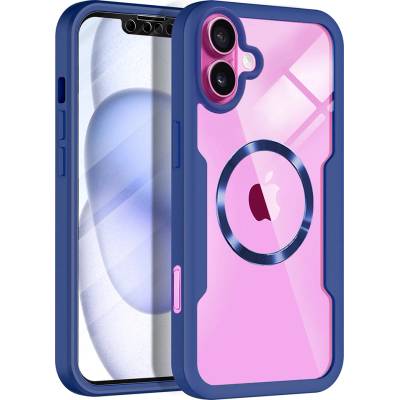 Techsuit Калъф за iPhone 16 Plus + калъф - ColorVerse 360 MagSafe MagSafe Series - син