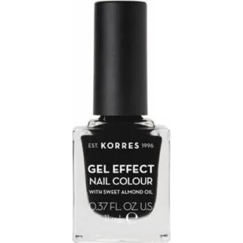 KORRES Лак с гел ефект с бадемово масло, Korres Gel Effect Nail Colour No 100 Black 11ml