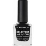 KORRES Лак с гел ефект с бадемово масло, Korres Gel Effect Nail Colour No 100 Black 11ml