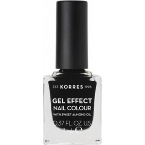 KORRES Лак с гел ефект с бадемово масло, Korres Gel Effect Nail Colour No 100 Black 11ml