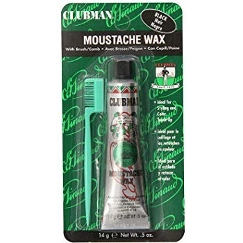 Clubman Moustache Wax Color Touch Up barevný vosk na vousy Black černá 14 g