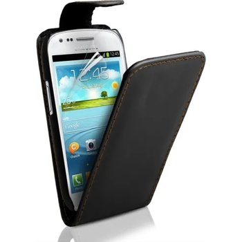 Samsung I8190 Galaxy S III mini Flip Калъф Черен + Протектор
