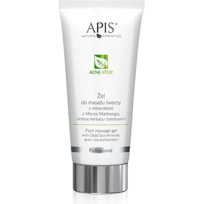 Apis Acne-Stop Vyhlazující gel pro masáž obličeje s minerály z Mrtvého moře, zeleným čajem a bambusem 200 ml