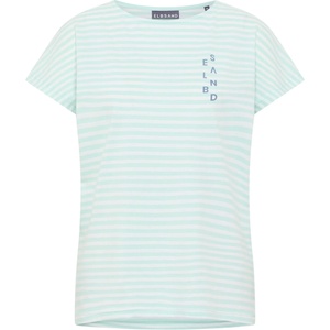 ELBSAND Дамска тениска Elbsand Women's Selma T-shirt - Ocean View / Bright White (916-4722-1012)