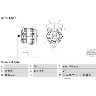 Generátor BOSCH 0 986 049 820 (0986049820)