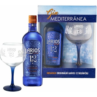 Larios 12 Premium Gin 40% 0,7 l (dárkové balení 1 sklenice)