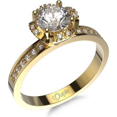 Couple zásnubní Padmé žluté zlato se zirkony 5210513