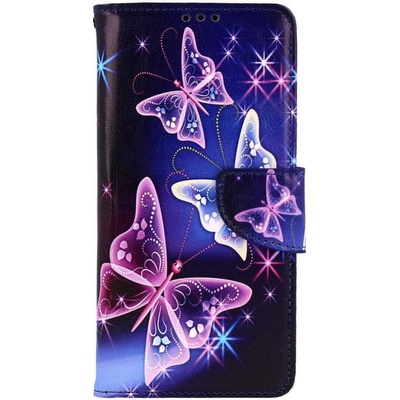TopQ Xiaomi Redmi Note 9 Pro knížkový Modré s motýlky