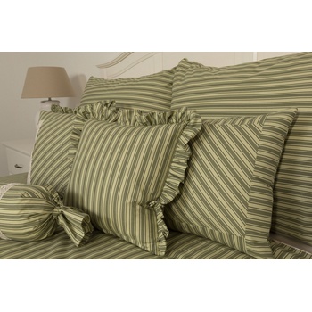 Zdeňka Podpěrová zeleno žltý prúžok krep 40 x 40 cm