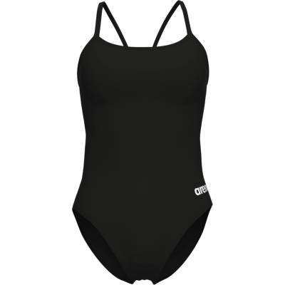 arena Дамски бански костюм Arena Womens Solid Lace Back Swimsuit - Black/White
