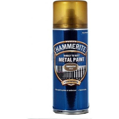 Hammerite hladký sprej 400 ml Sprej zlatá