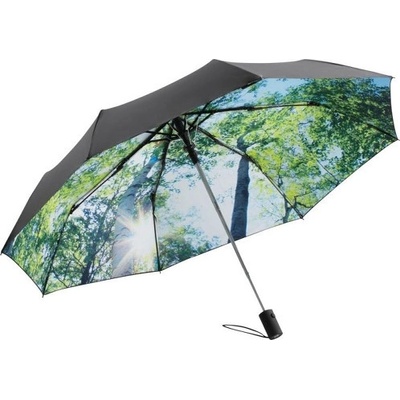 Fare skladací vystreľovací dáždnik s potlačou Nature Forest 5593