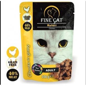 Fine Cat Adult Pouch Chicken 100gr - Беззърнен пауч с пилешко месо 100гр