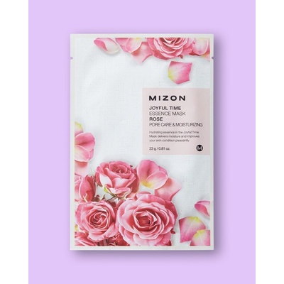 Mizon plátýnková 3D Joyful Time Essence Mask Rose maska s výťažkom z ruže pre suchú pleť 23 g