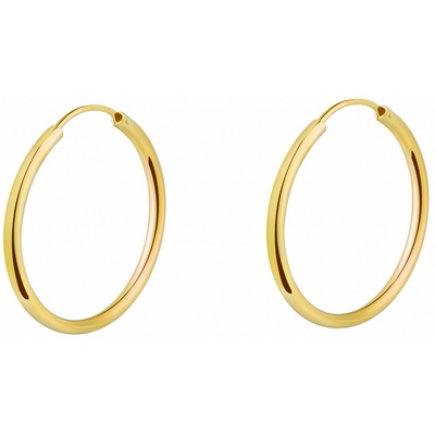 Olivie stříbrné kruhy gold 7081