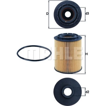 Olejový filter MAHLE ORIGINAL OX 160D (OX160D)