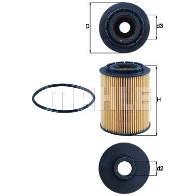 Olejový filter MAHLE ORIGINAL OX 160D (OX160D)
