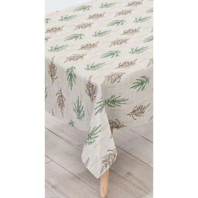 Ubrus PVC 146A, metráž, 20 m x 140 cm, větvičky hnědo-zelené, IMPOL TRADE