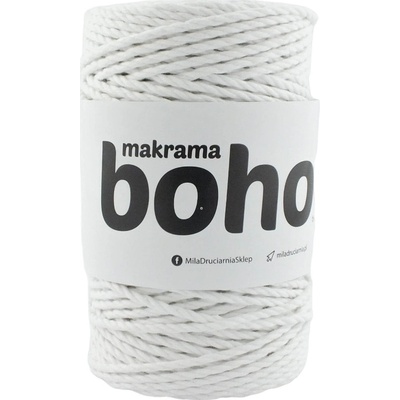 MILA Makrama BOHO 3ply 4mm/100m - Bílá