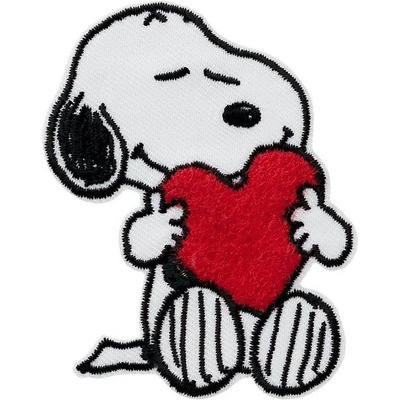 Nažehlovačka Snoopy se srdíčkem 7,5 x 5,5 cm Monoquick