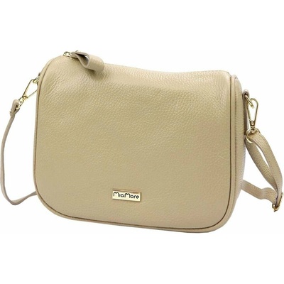 MiaMore dámska kožená kabelka Dollaro 24-003 dark beige crossbody