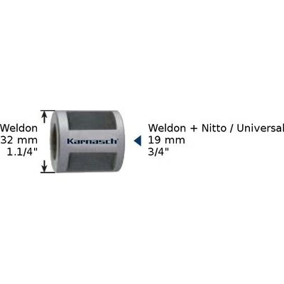 Adaptér Weldon 32mm na 19mm , Karnasch KCH-210048