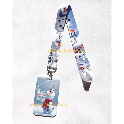 Šňůrka na krk 26225 s cedulkou na ID karty Frozen, Olaf