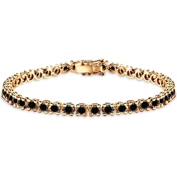 SAVICKI Тенис гривна Luminy 4, 5 мм: злато, черни диаманти