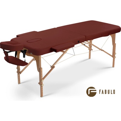 Fabulo Skladací masážny stôl uno Set bordová 186 x 71 cm