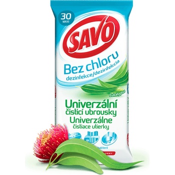 SAVO UNIVERZÁLNE ČISTIACE UTIERKY EUKALYPTUS 30 ks