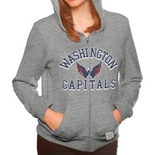 Original Retro Brand Washington Capitals Tri-Blend Full Zip