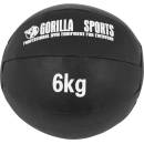 Gorilla Sports Kožený medicinbal 6 kg