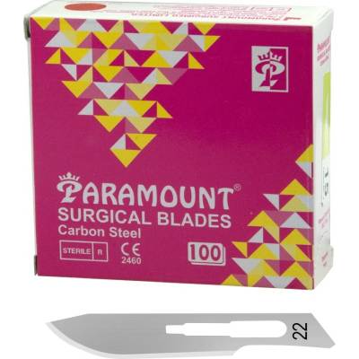 PARAMOUNT Skalpelové čepieľky č. 22 - 100ks