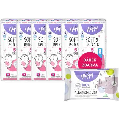 Bella Happy Soft & Delicate BigPack 5 11-18 kg 312 ks 6x52 ks