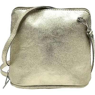 Dámská kožená crossbody kabelka Borse Design 10-53 zlatá zlatá