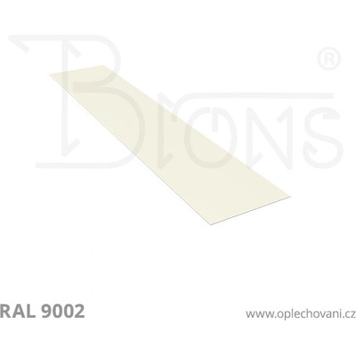 Brons Rovinný plech 400 x 2000 mm šedobílá
