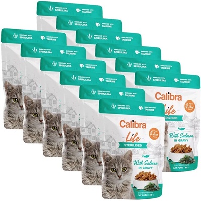 Calibra Cat Life Sterilised Salmon in gravy 12 x 85 g