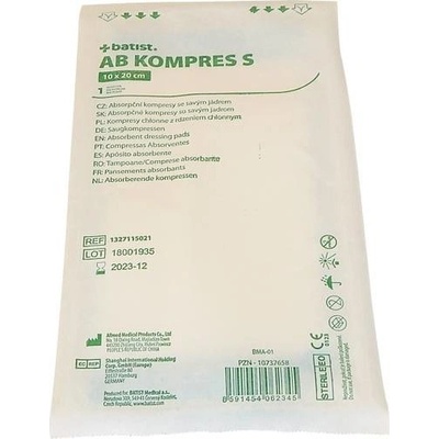 Ab Kompres S absorpčný kompres sterilný 10 x 20 cm 1 ks