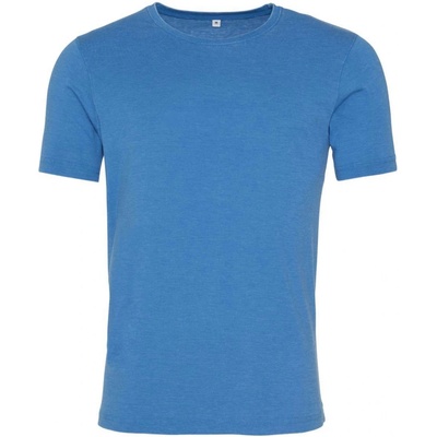 Unisex tričko Washed opraná safírová modrá
