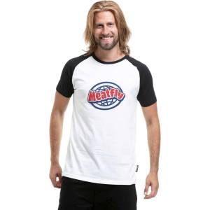 Meatfly мъжка тениска Ozzy Raglan White Black Meatfly | Cheren | МЪЖЕ | S