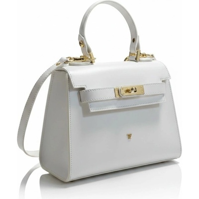 Bagger Dámska kožená kabelka do ruky/crossbody biela