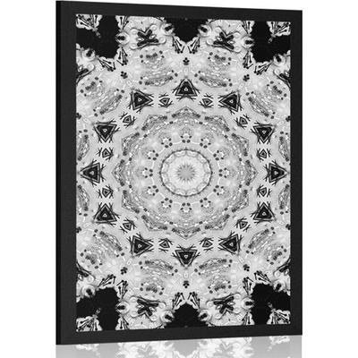 Plakát zajímavá Mandala v černobílém provedení - 40x60 white