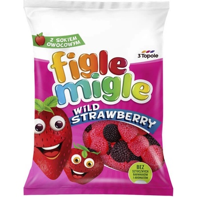 Figle Migle gumové cukríky Jahoda 80 g