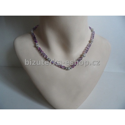 bizuterka-eshop.cz Perličky na krk fialové BZ-04274