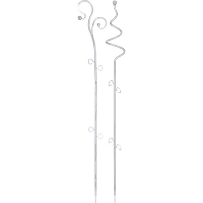 PROSPERPLAST Podpera na orchideu DECOR I biela transparentná 58,5 cm
