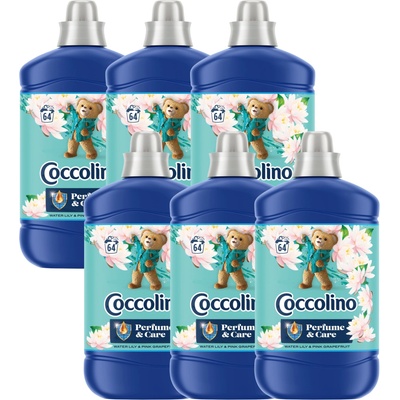 Coccolino Концентрат за изплакване с водна лилия и розов грейпфрут 384 измивания 6x1600ml (8720181409752)