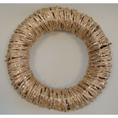 Zlatý proutěný věnec 30 cm